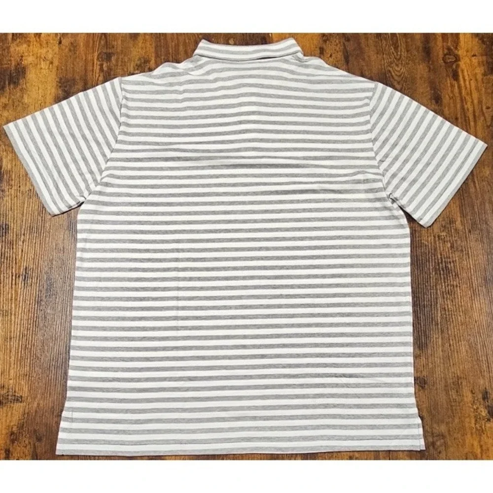 Polo Ralph Lauren Mens Gray Striped Performance Polo Shirt‎ Stretch Size 2XL NWT